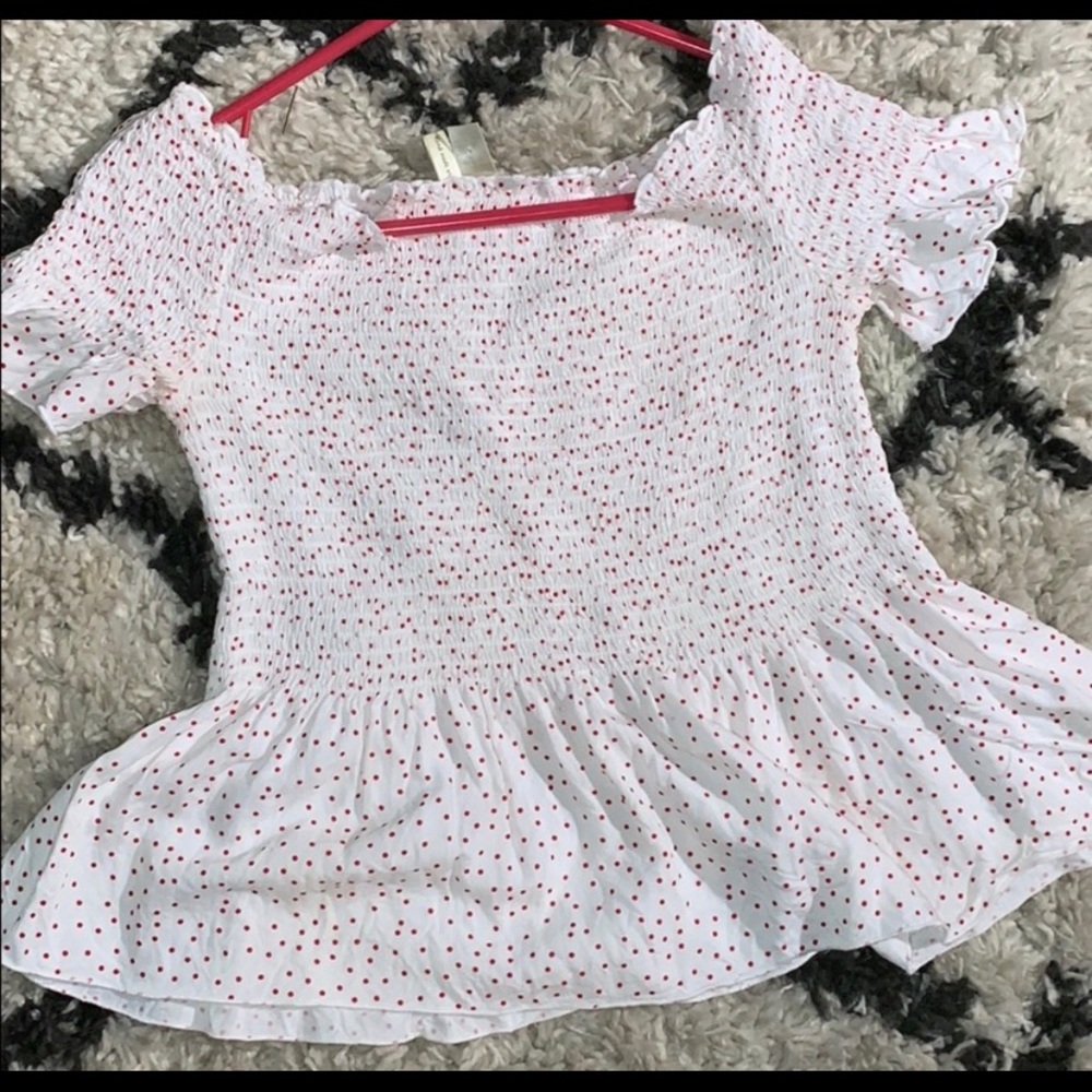 Japna smocked off the shoulder top